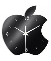 Zegar Ścienny do Salonu Plexido Czarny Jabłko - 1