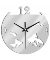 Zegar Ścienny do Salonu Plexido Biały Akwarium - 1