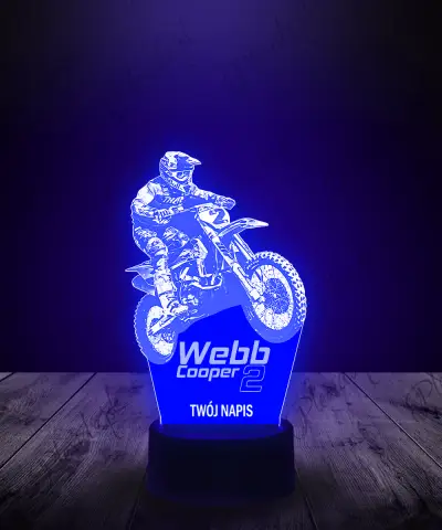 Lampka LED 3D Plexido Motocross Webb Cooper