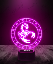 Lampka LED 3D Plexido Skorpion Ósmy Znak Zodiaku - 3