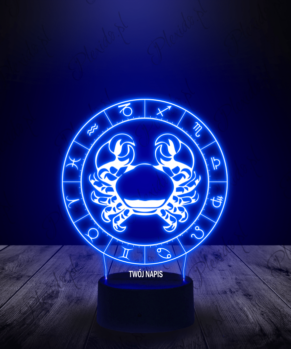 Lampka LED 3D Plexido Rak Znak Zodiaku - 1