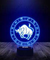 Lampka LED 3D Plexido Byk Znak Zodiaku - 2