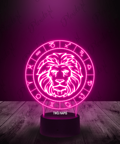 Lampka LED 3D Plexido Piąty Znak Zodiaku Lew - 1