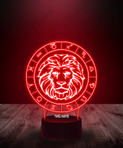 Lampka LED 3D Plexido Piąty Znak Zodiaku Lew - 3