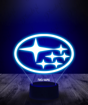 Lampka LED 3D Plexido Samochód Subaru Logo - 1