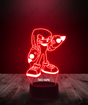 Lampka LED 3D Plexido Sonic Knuckles - 3