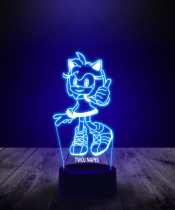 Lampka LED 3D Plexido Bajka Sonic Amy Rose - 2