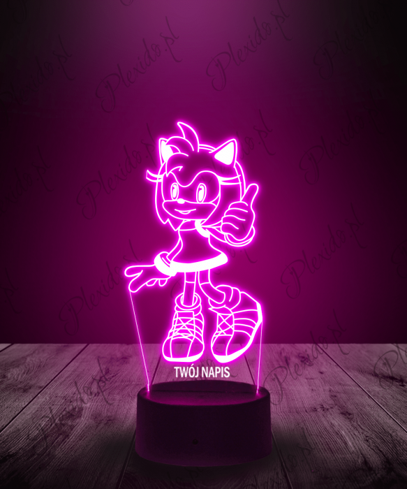 Lampka LED 3D Plexido Bajka Sonic Amy Rose - 1