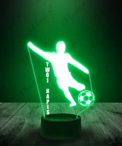 Lampka LED 3D Plexido Piłkarz Piłka Nożna Kop - 1