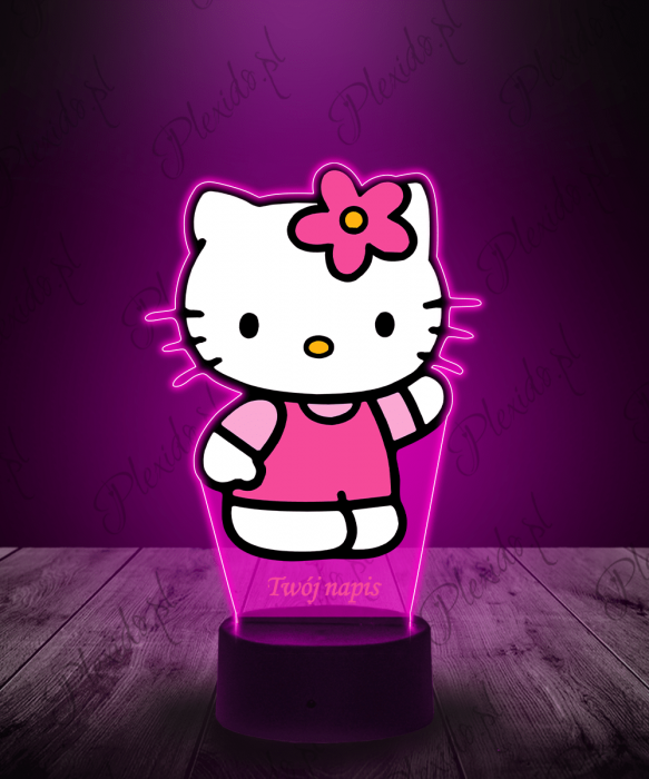 Lampka LED 3D Plexido z Nadrukiem Hello Kitty - 1