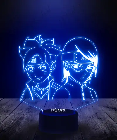 Lampka LED 3D Plexido Boruto i Sarada - 1