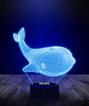 Lampka LED 3D Plexido Wieloryb - 1