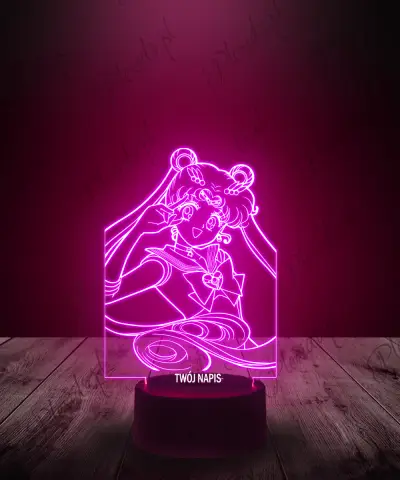 Lampka LED 3D Plexido Sailor Moon Czarodziejka z Księżyca - 1