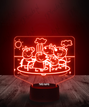 Lampka LED 3D Plexido Peppa i Przyjaciele