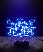 Lampka LED 3D Plexido Peppa i Przyjaciele