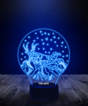 Lampka LED 3D Plexido Święty Mikołaj Renifery