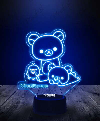 Lampka LED 3D Plexido Rilakkuma