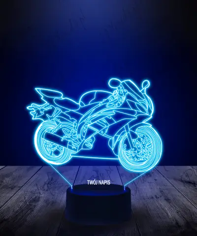 Lampka LED 3D Plexido Ścigacz Motor