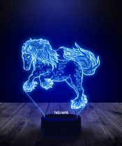 Lampka LED 3D Plexido Koń Ogier Shire