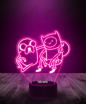 Lampka LED 3D Plexido Pora na Przygodę Finn Jake