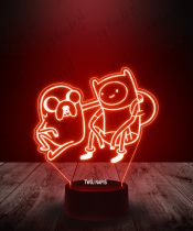 Lampka LED 3D Plexido Pora na Przygodę Finn Jake - 3