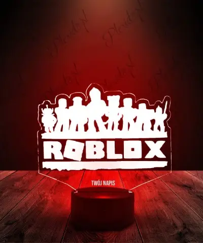 Lampka LED 3D Plexido Roblox Napis