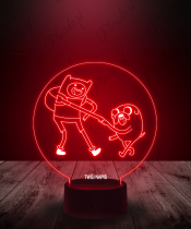 Lampka LED 3D Plexido Pora na Przygodę Finn Jake Żółwik - 2