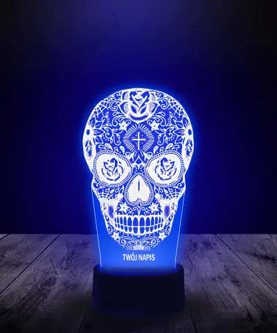 Lampka LED 3D Plexido Czaszka Wzory