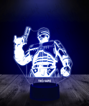 Lampka LED 3D Plexido Robocop Robot