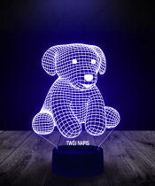 Lampka LED 3D Plexido Piesek Pluszak