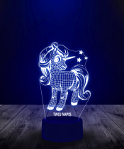 Lampka LED 3D Plexido Słodki Jednorożec