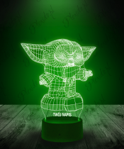 Lampka LED 3D Plexido Star Wars Baby Yoda Posąg - 3