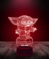 Lampka LED 3D Plexido Star Wars Baby Yoda Posąg - 2