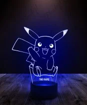 Lampka LED 3D Plexido Pokemon Pikachu Machający