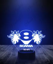 Lampka LED 3D Plexido Scania Logo V8 - 2