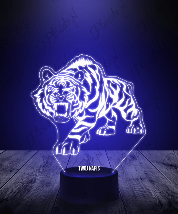Lampka LED 3D Plexido Tygrys