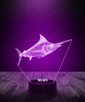 Lampka LED 3D Plexido Miecznik Ryba - 1