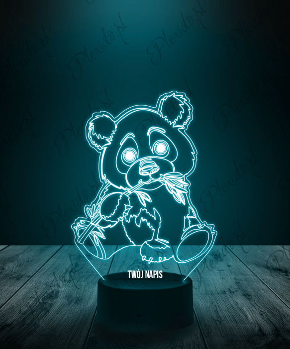 Lampka LED 3D Plexido Miś Słodka Panda