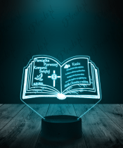 Lampka LED 3D Plexido Komunia Święta Prezent Księga