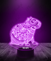 Lampka LED 3D Plexido Kapibara Mandala