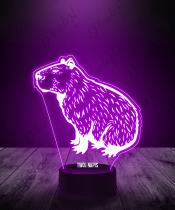 Lampka LED 3D Plexido Gryzoń Kapibara