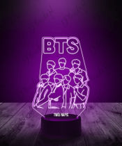 Lampka LED 3D Plexido Formacja K-Pop BTS - 3