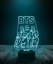 Lampka LED 3D Plexido Formacja K-Pop BTS - 4