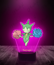 Lampka LED 3D Plexido z Nadrukiem Pokemon Roselia