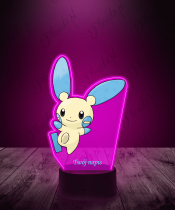 Lampka LED 3D Plexido z Nadrukiem Pokemon Minun