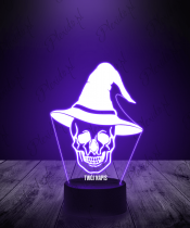 Lampka LED 3D Plexido Dekoracja Halloween Wiedźma Czaszka