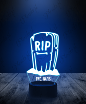 Lampka LED 3D Plexido Dekoracja Halloween Nagrobek RIP - 1