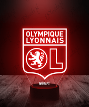 Lampka LED 3D Plexido Olympique Lyon Piłka Nożna - 1