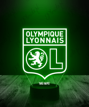 Lampka LED 3D Plexido Olympique Lyon Piłka Nożna - 2