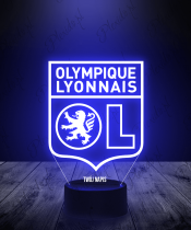 Lampka LED 3D Plexido Olympique Lyon Piłka Nożna - 3